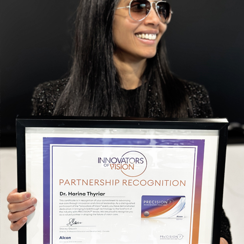 Dr. Harina Thyriar recognized as a PRECISION7 Innovator by Alcon