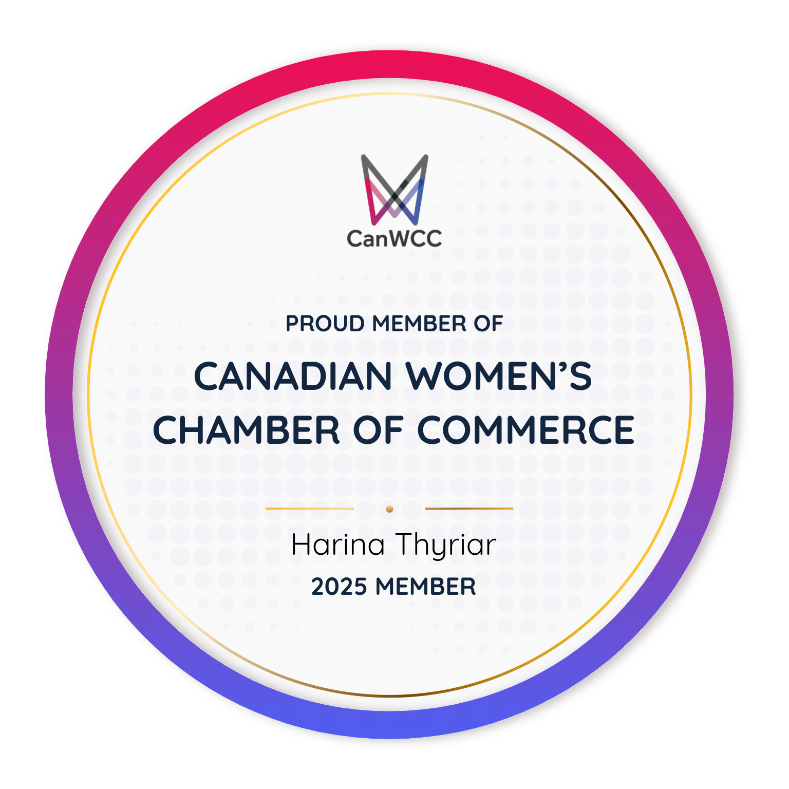 A proud member of the Canadian Women's Chamber of Commerce - Since 2022